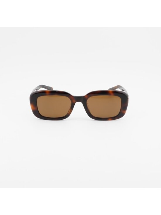 Saint Laurent SLM130/F 004 Sunglasses Havana Rectangle Frame, Brown Lenses main image 5